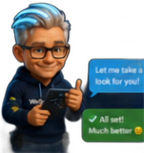 WeeFee helping a customer in chat